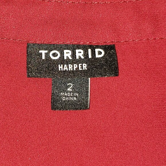Torrid Pullover 3/4 Sleeve Blouse, Size:  2 - Picture 7 of 10